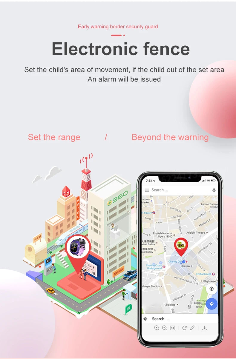 4G Kids Smart Watch Sos Location Camera Children Mobile Phone Voice Smartwatch With Sim Card Children Smart Watches For Girl Boy