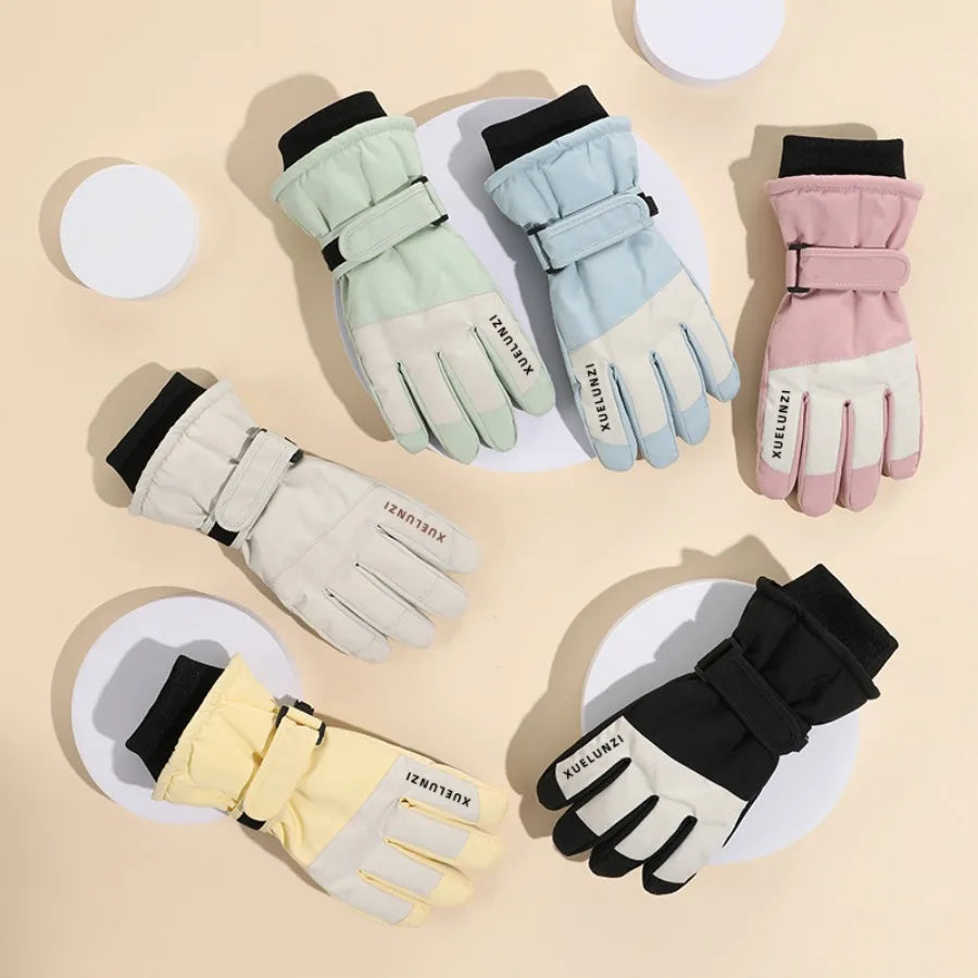 Kids Winter Ski Gloves Waterproof Thermal Snow Gloves for Boys Girls Outdoor Cold Weather Mittens for Cycling Riding and Sports