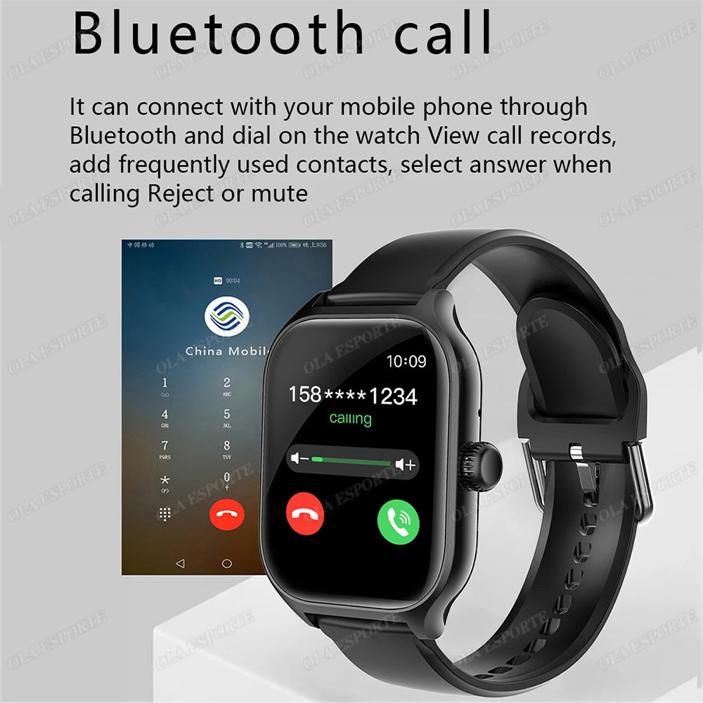 Smart Watch For Android IOS Watches 1.83inch HD Display Bluetooth Call Message Alert Music Sports Mode Smartwatch Men Women Gift