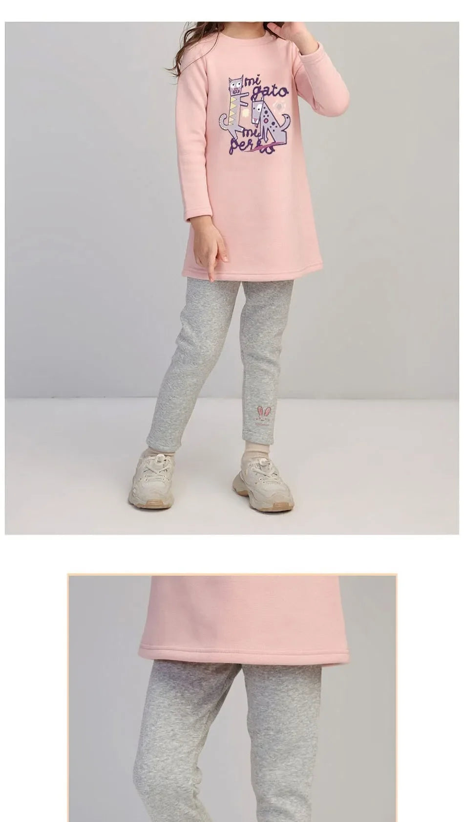 Clearance_3-8 Years Girl Leggings Baby Bunny Pants Kids Autumn Winter Thermal Tights Children Fleece Lined Fashion Trousers Casu