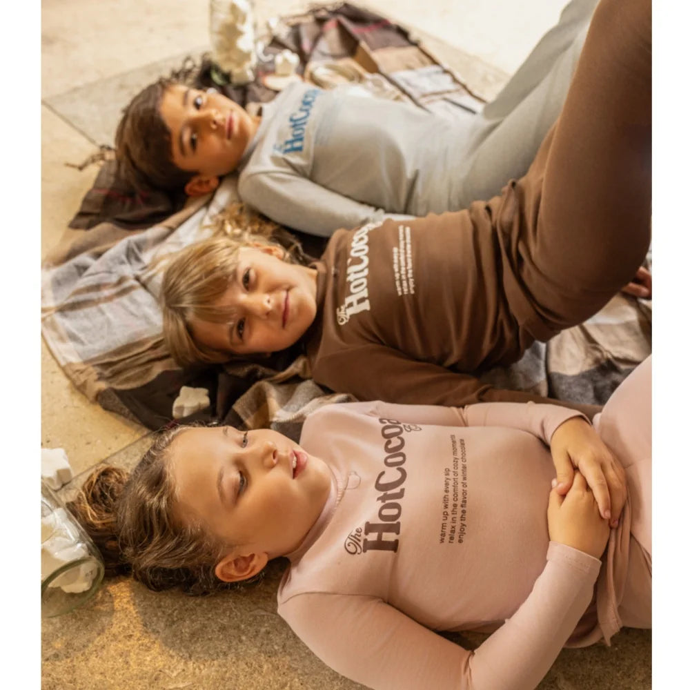 AP AW26 Cotton Cocoa Club Collction Children Girl Boy Fashion Letter Print Family Matching Clothing Kids Casual Clothes