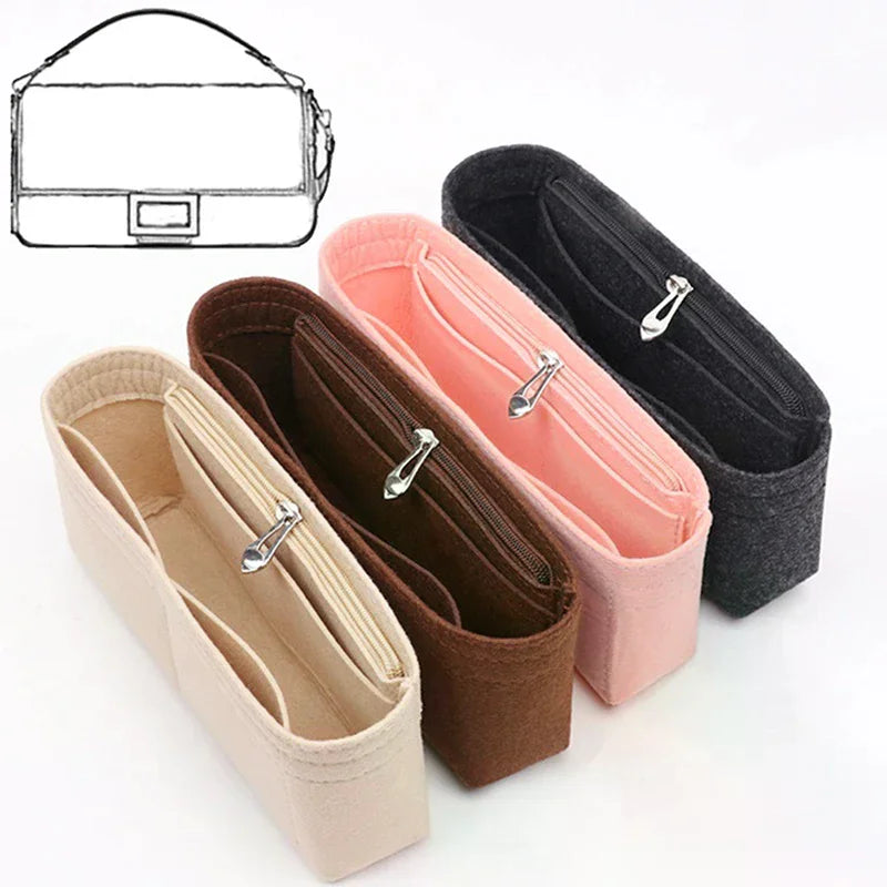 1PC Felt Insert Bag Organizer, Makeup Organizers, Liner Perfect for Brand Women's Handbags For And Cosmetic Bags
