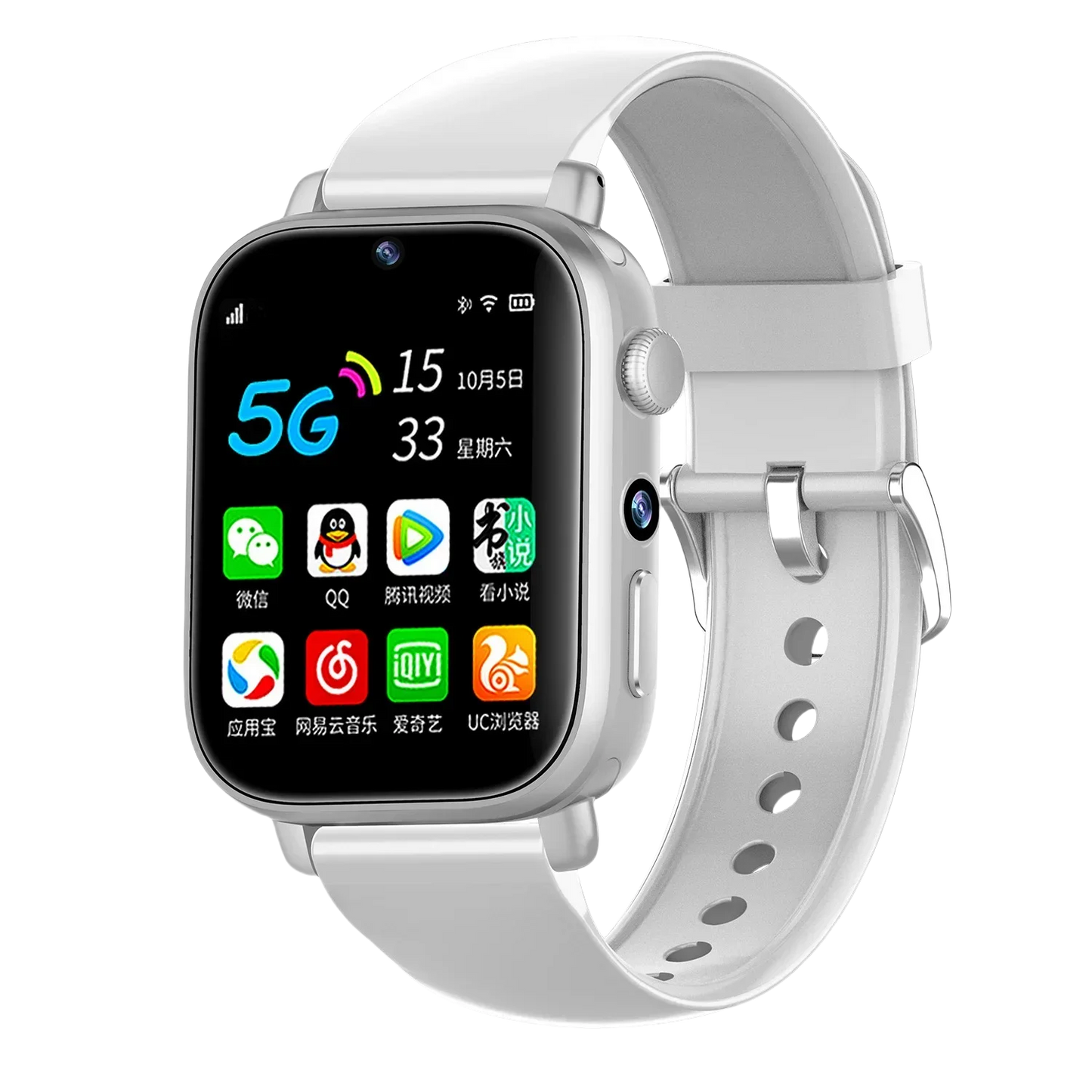New Smart Watch with Full Touch HD Display, Built-in GPS & WiFi, Support SIM Card, Life Waterproof
