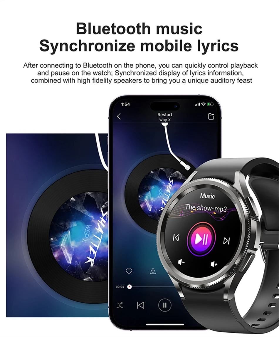2025 New Smart Watch 6 Men's Outdoor Sports 100+ Sport Modes IP68 Waterproof Watch AMOELD HD Screen Smartwatch Android IOS