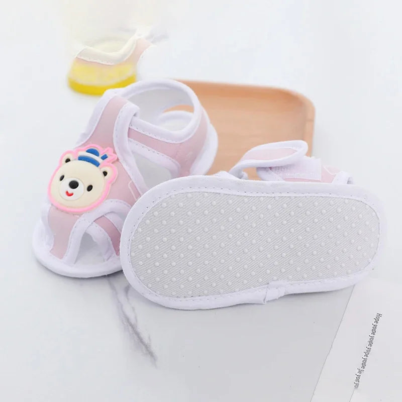 Newborn Baby Summer Sandals Kids Canvas Shoes Casual Soft Crib Shoes Toddler First Walkers Baby Sandals Boys Girls Clogs