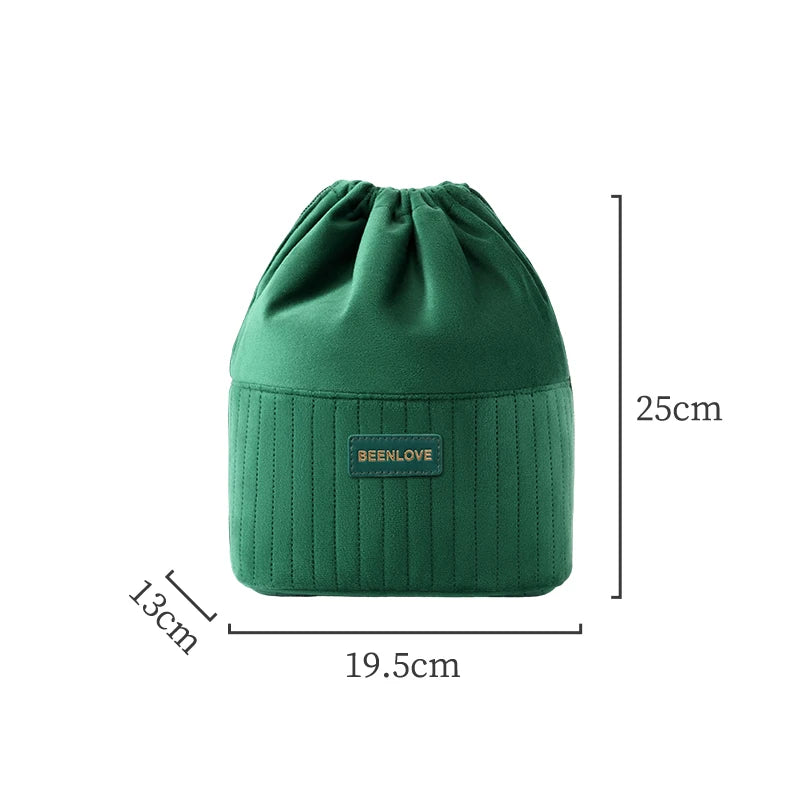 Waterproof Makeup Bag Fashion Velvet Cosmetic Bag Professional Makeup Bag Portable Travel Toiletry Storage Organizer Bag