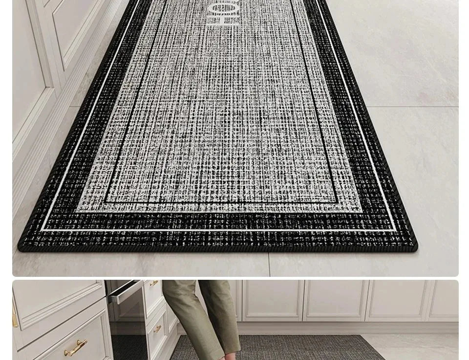 Kitchen Floor Mat Stain-resistant and Wear-resistant Carpet Home Decor Rug Soft and Comfortable Loop Fleece Carpets