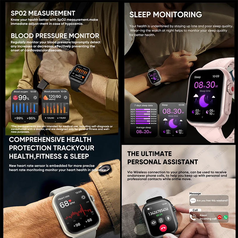2025 New Smart Watch Women Bluetooth Call Watch Fitness Tracker Waterproof Sport Smart Clock Fashion Ladies Men Smartwatch Woman