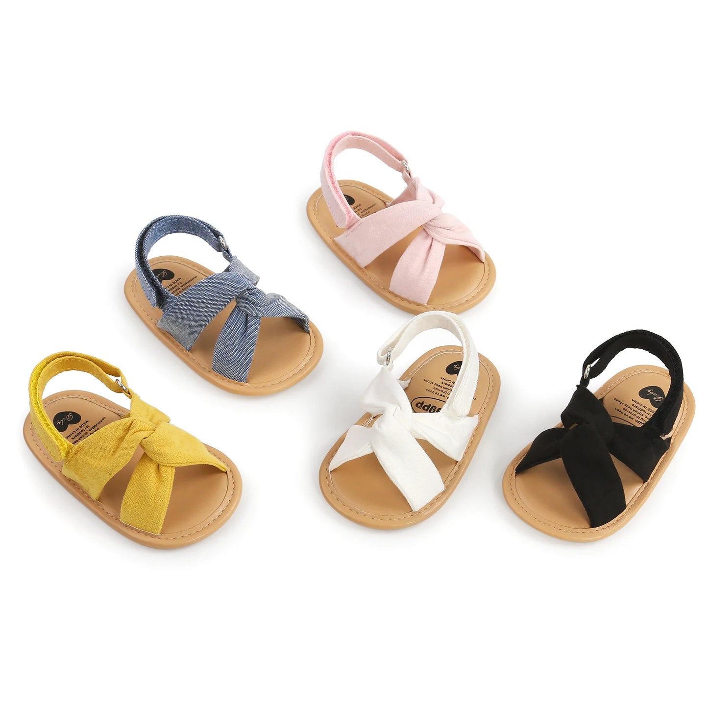 Summer Newborn Baby Girls Sandals Shoes Simple Style Solid Color Soft Sole Shoes Outdoor Indoor