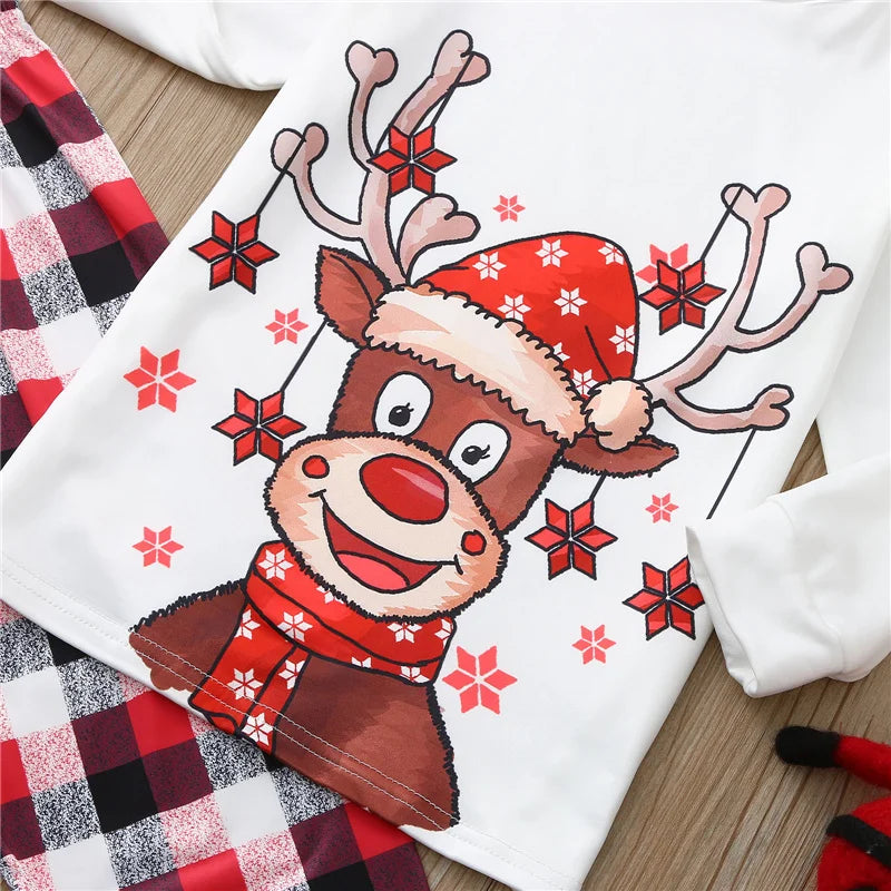 2024 Christmas Pajamas Sets Baby Mom Kids Father Family Look Clothing Suits Xmas Long Sleeve Sleepwear Matching Outfits