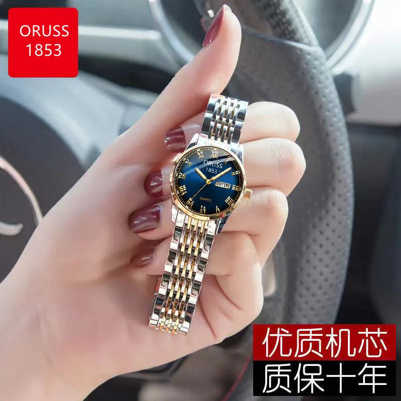 Women's Quartz Watch Luxury Minimalist Ladies Watch Precise Movement Luminous Hands Waterproof Design Niche Style Simple Elegant