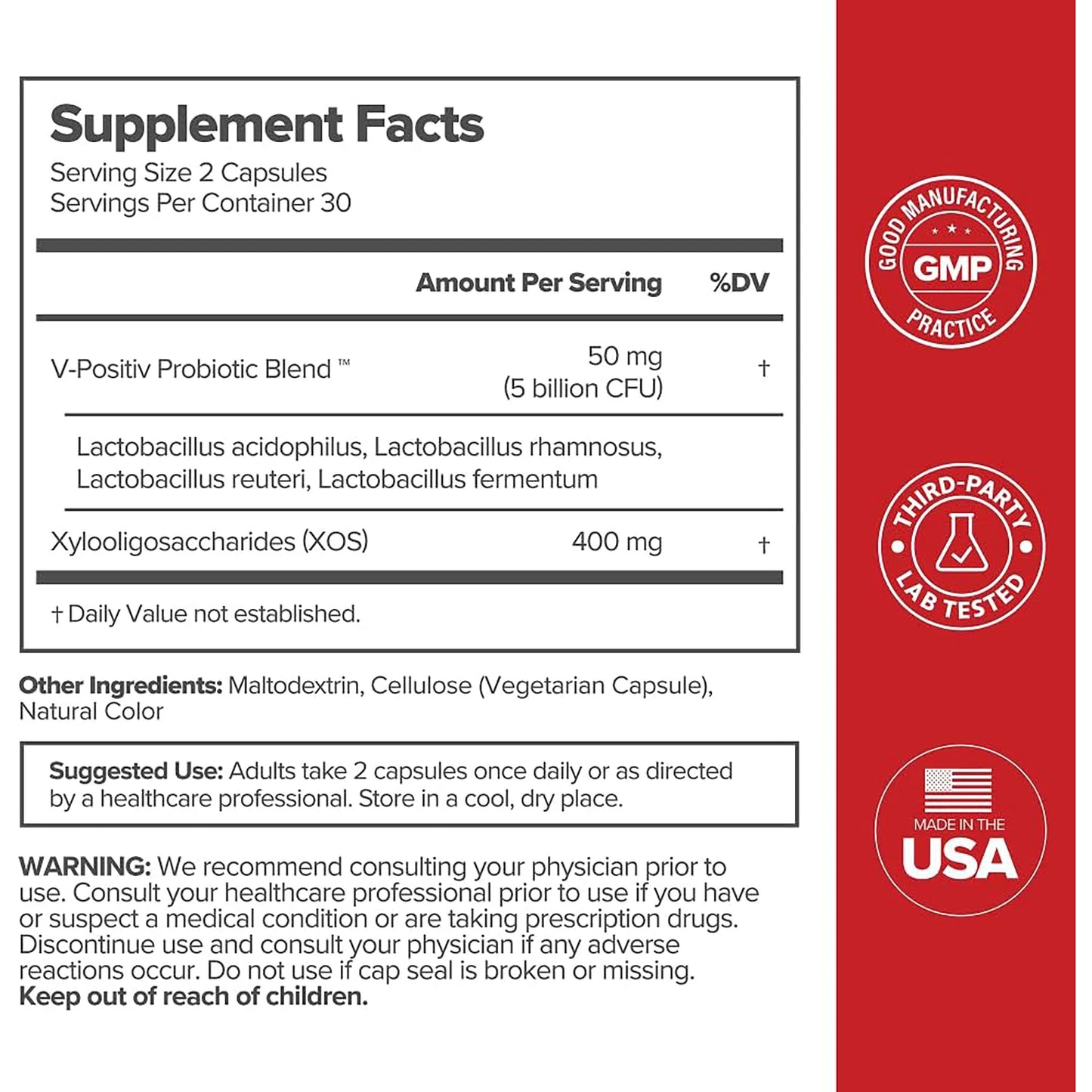 Vagianl Probiotics for Women pH Balance with Prebiotics - Vaginal Health Supplement Support Healthy Vaginal Odor & Vaginal Flora