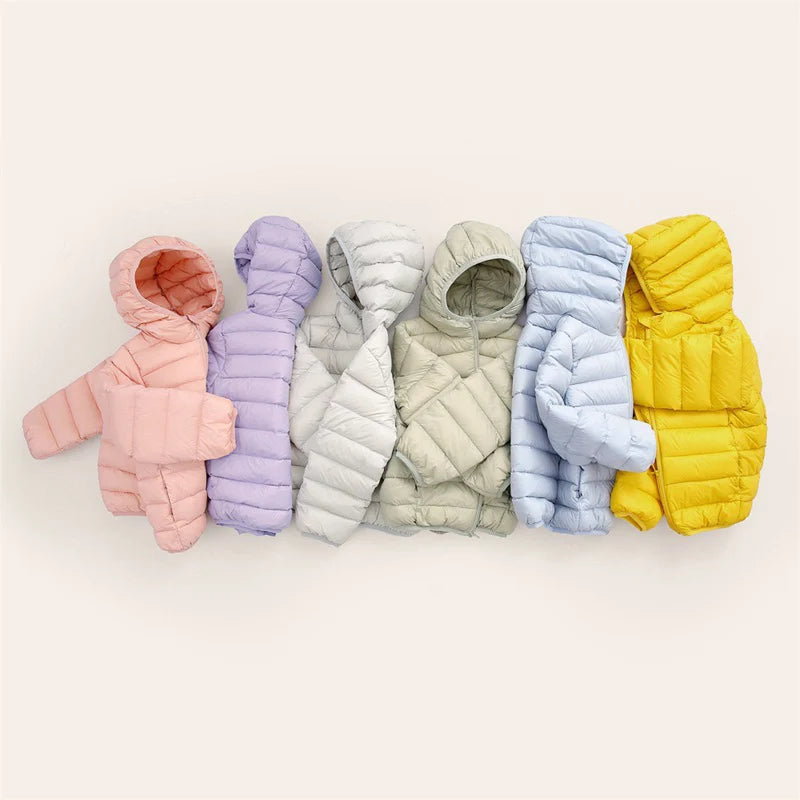 3-13Y Children White Duck Down Boys Jacket Thickened  Kids Coat for Girl Winter 2022 New Casual Candy Color Warm Hooded Clothes