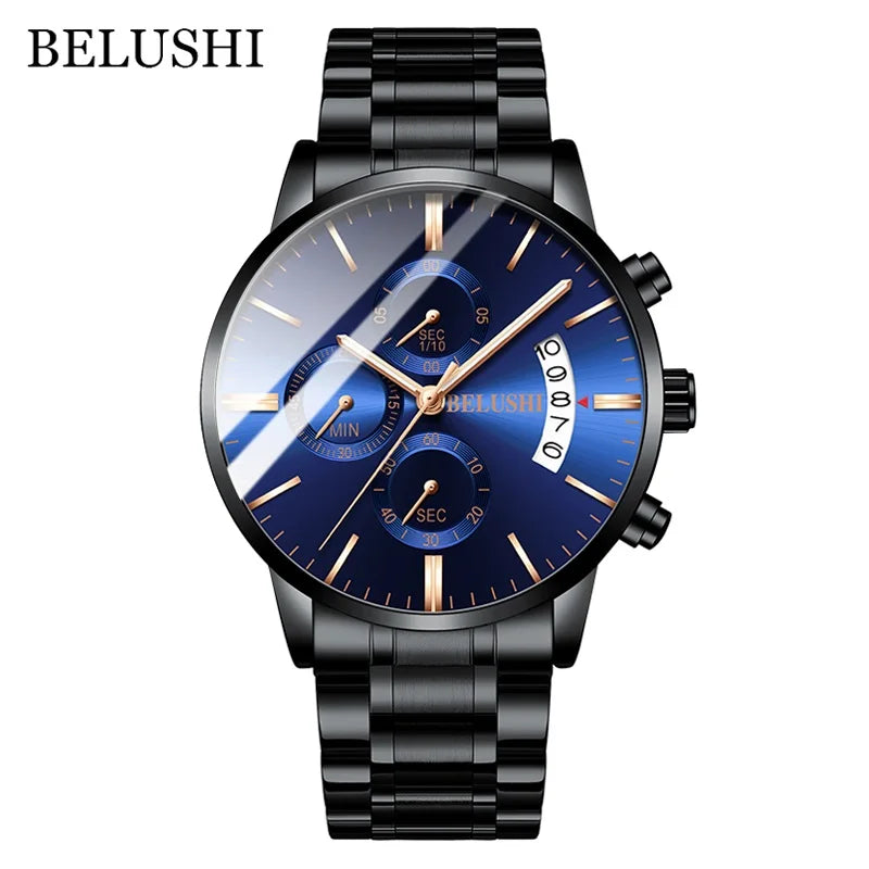 Men's Watch Luxury Brand BELUSHI High-end Man Business Casual Watches Mens Waterproof Sports Quartz Wristwatch relogio masculino