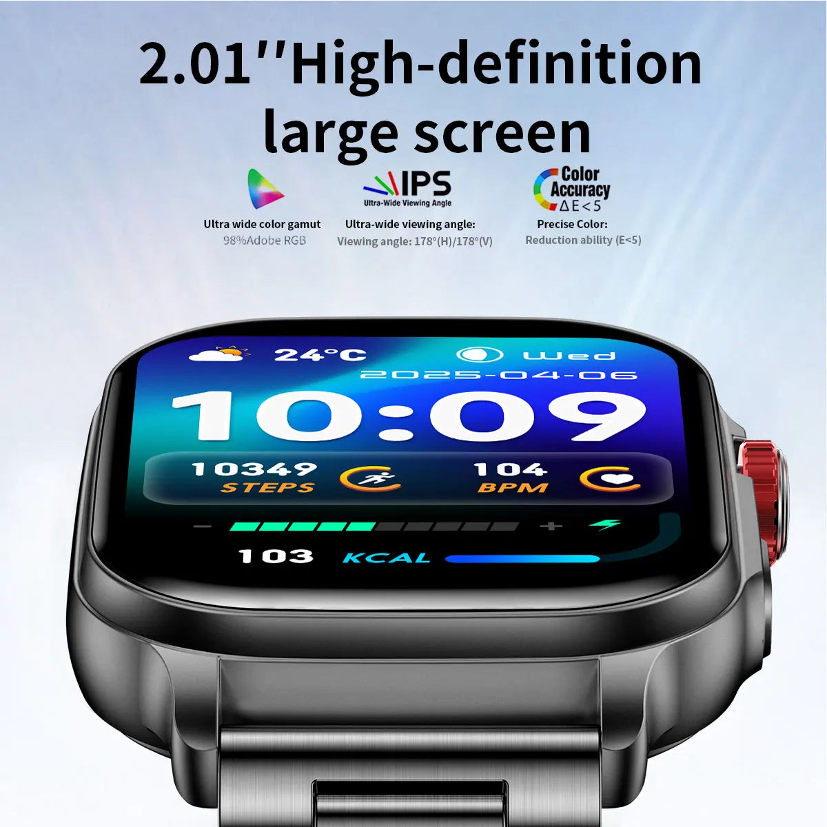 LIGE New Smart Watch Men Women 1400mAh Ultra Battery 2.01Inch HD Screen LED Flashlight IP68 Waterproof Bluetooth Call SmartWatch