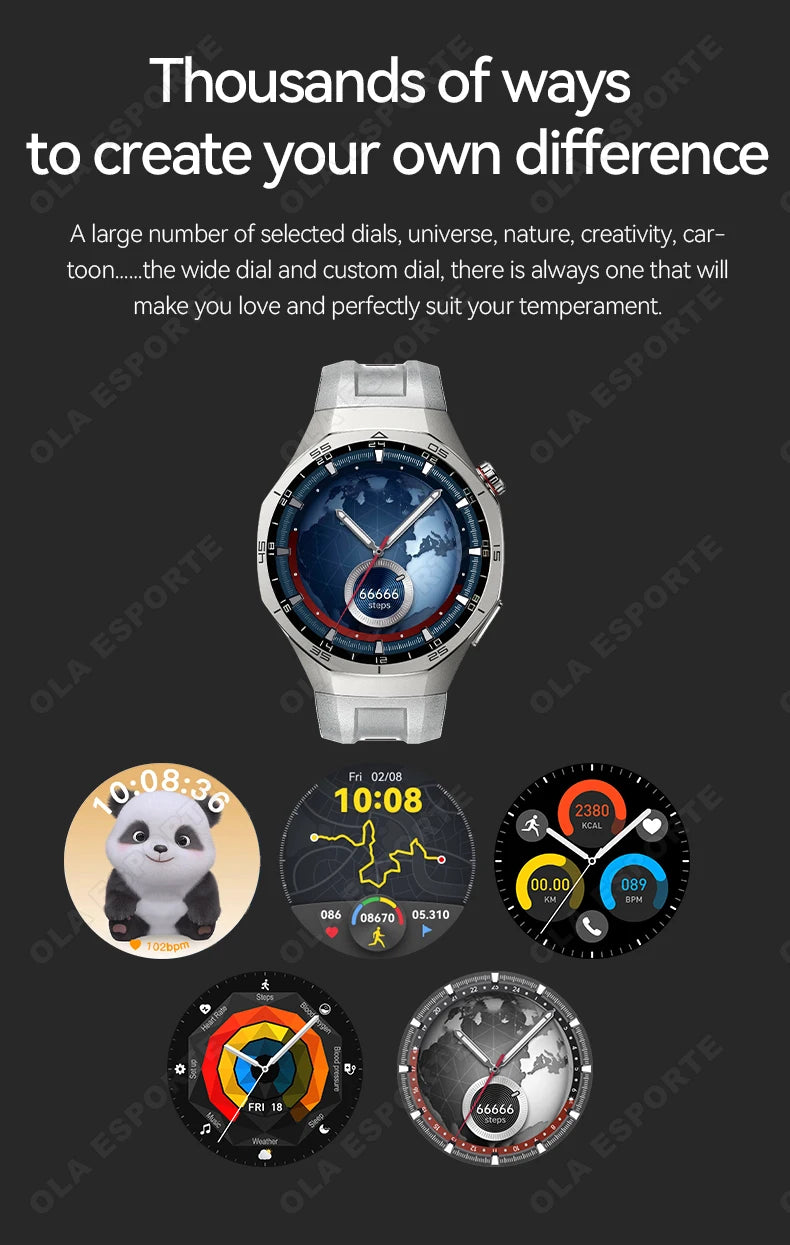 Smart Watches For Men Women 1.5" 360*360 HD Screen 330mAh Battery Heart Rate Sleep Health Bluetooth Call Watches For Man HT30