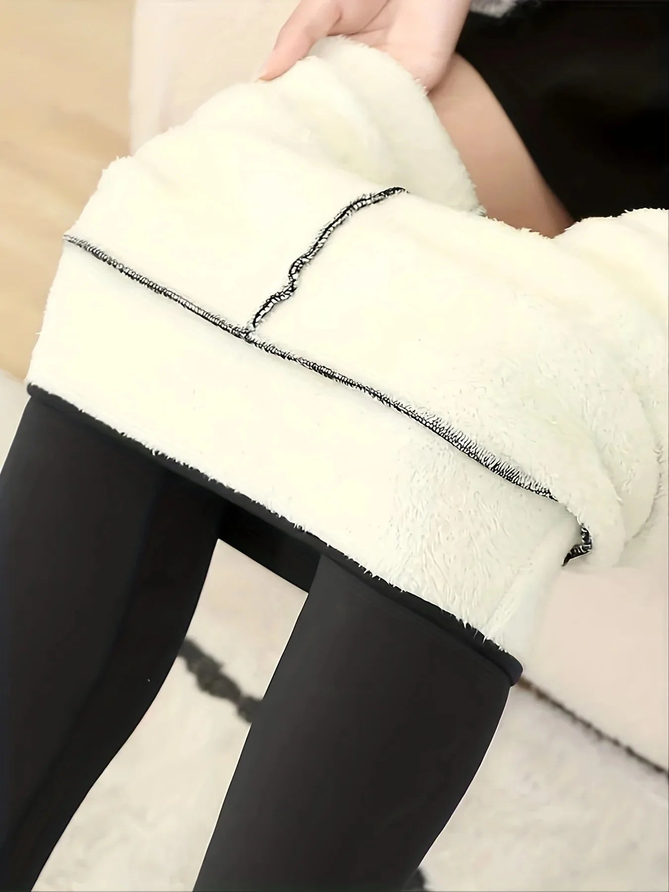 Women's Warm Commuting High Waisted Leggings for Autumn and Winter Fashion, Women's Warm and Plush Elastic Leggings