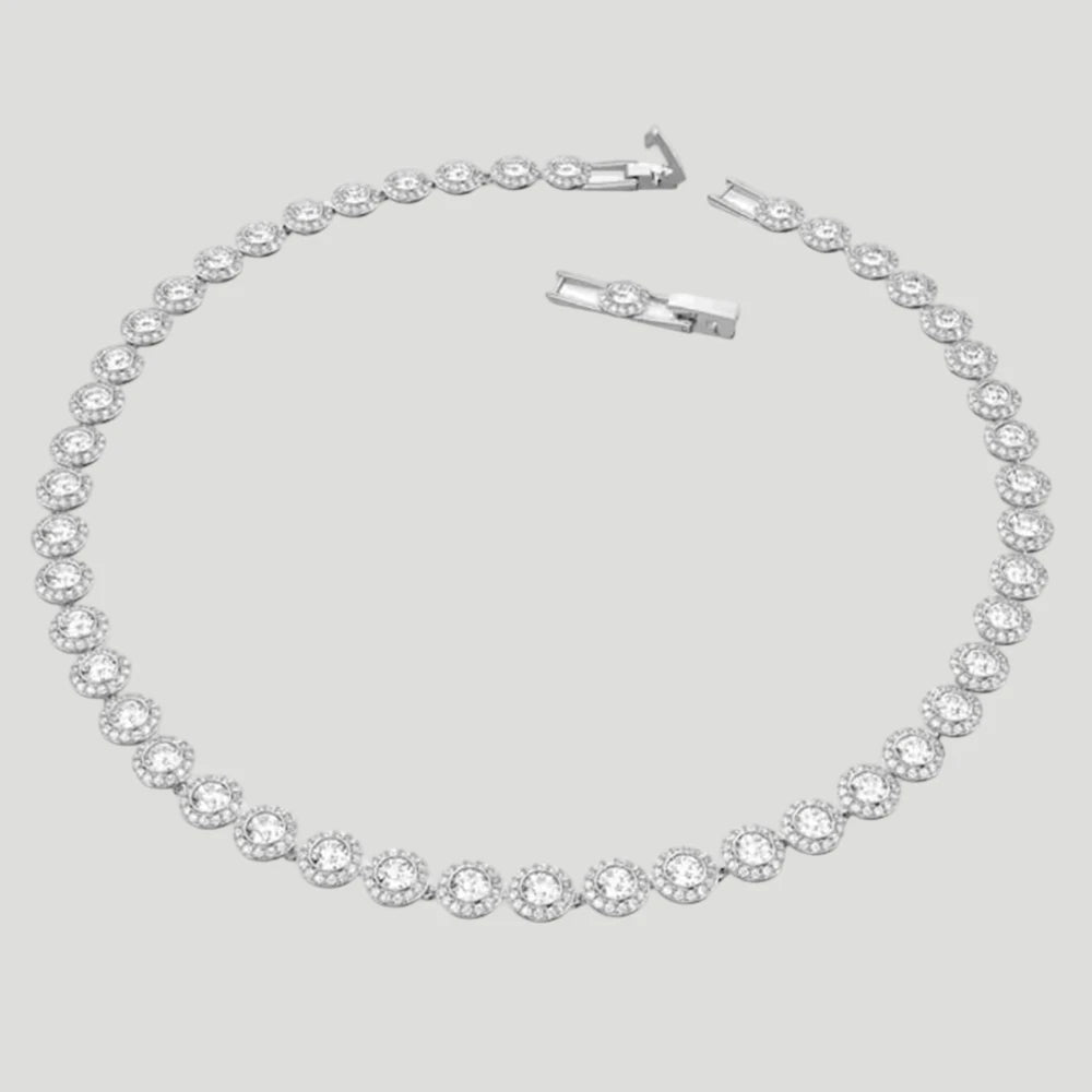 S925 Sterling Silver Round Jewelry Set, Unique Earrings,Bracelet,Necklace, For Daily, Party, And Banquet Decor