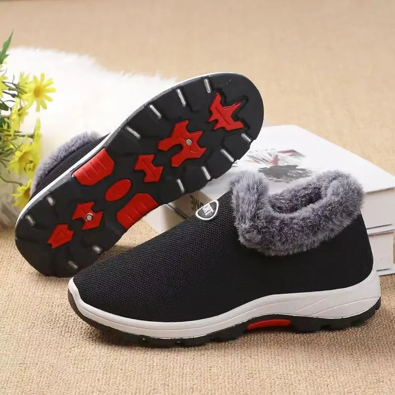 Waterproof Winter Boots for Women 2026 New Plush Snow Boots Women Ankle Boots Warm Black Couple Cotton Couples Platform Shoes