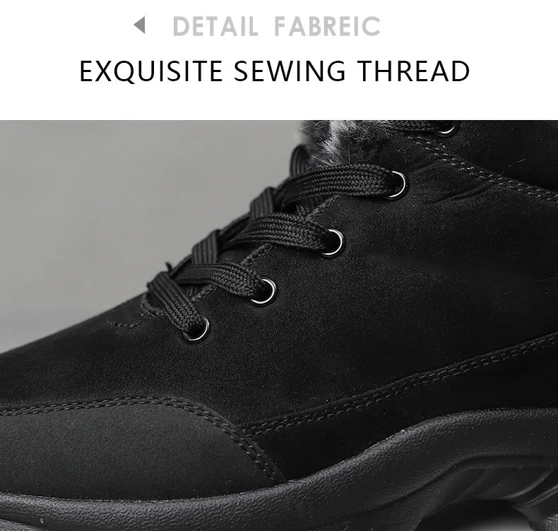 Men Winter Snow Boots with Fur Outdoor Sneakers Men Shoes 2023 New Male Warm Footwear Ankle Boots for Men Botines Botas Hombre