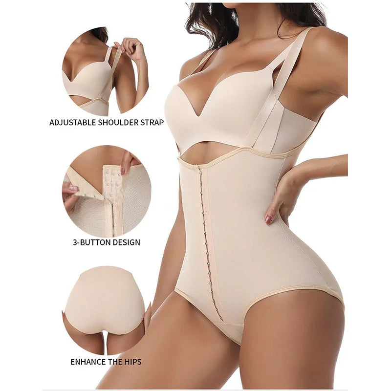 GUUDIA Lower Tummy Control Faja Colombianas Butt Lifting Control Fajas Adjustable Straps Back Fat Smooth Body Shaper Low Belly