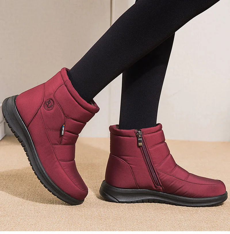 Women Boots 2024 Winter Boots For Women Waterproof Snow Boots Ankle Fur Botas Mujer Elegant Footwear Winter Shoes Women Botines
