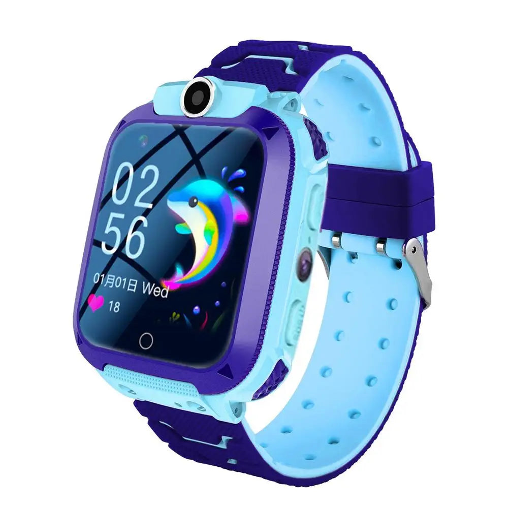 Kids Smart Watch SOS GPS Location Tracker Voice Call Chat Camera Flashlight Waterproof Smartwatch Children HD Touch Screen Watch