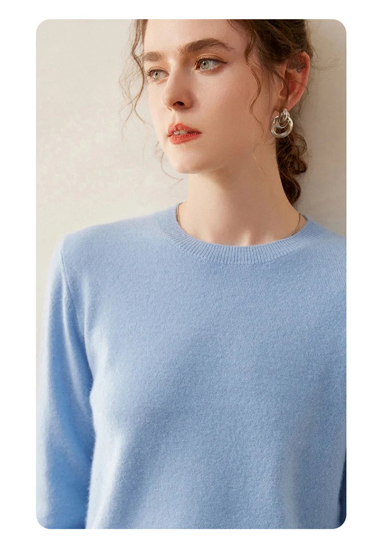 WinvyNee Cashmere Women Sweater Long Sleeve O neck Merino Wool Jumper Solid Knitwear Casual Pullover Tops Jumper Autumn A1054001