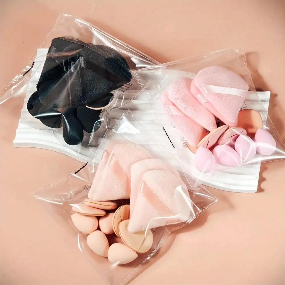 RANCAI 12PCS Skin-Friendly Soft Makeup Sponge Set, Wet & Dry Use, Suitable For All Skin Types