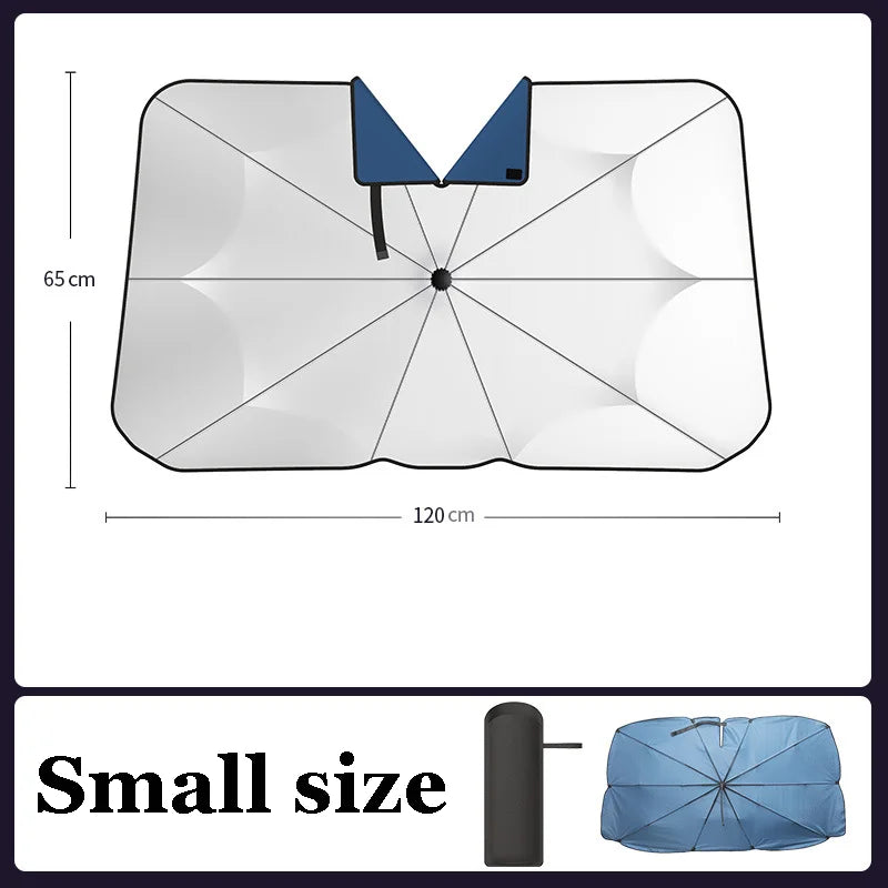 Car Sunshade Windshield Umbrella with 360° Rotation Bendable Handle Front Window Sun Shade UV Protection Summer Car Accessories