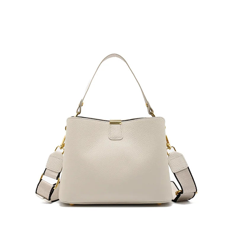 Retro bucket bag women's fashionable handbag large capacity new single shoulder crossbody bag Soft Leather multi-color wallet