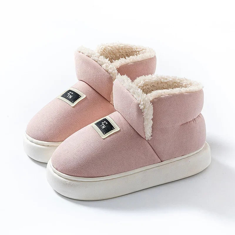 Fashion Winter Women Boots 2025 New Men Cotton Boots Outdoor Snow Boots for Female Soft Sole House Shoes Non-Slips Shoes