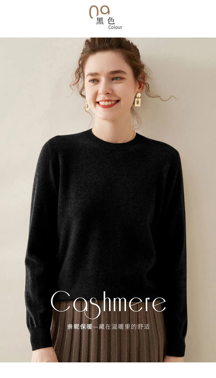 WinvyNee Cashmere Women Sweater Long Sleeve O neck Merino Wool Jumper Solid Knitwear Casual Pullover Tops Jumper Autumn A1054001
