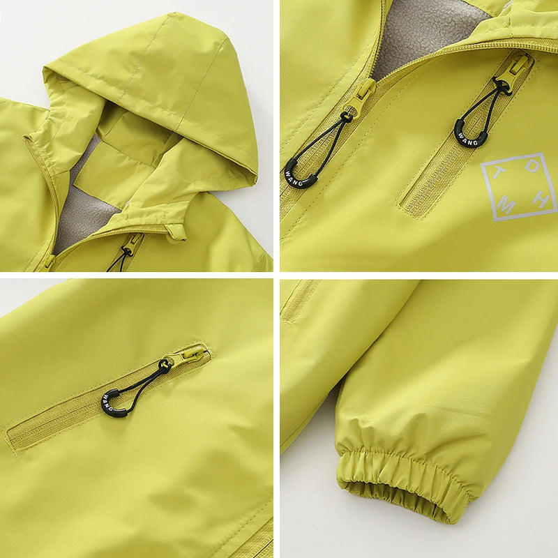 Autumn Winter Teen Boys Jacket Thick Fleece Windproof Warm Hooded Sports Coat For 4-14 Years Kids Clothes Children Outerwear Top