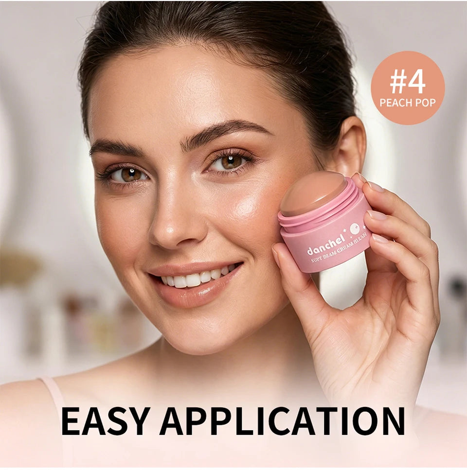 Natural Looking Matte Blush Stick Waterproof Long Lasting Hydrating Blendable Cream Blush Balm Lightweight Cheek Makeup Cosmetic