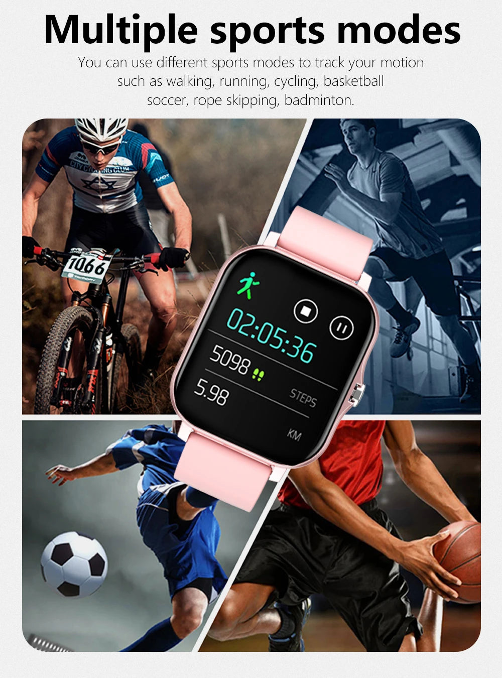 Smartwatch Y13- Relógio Inteligente Esportivo Bluetooth Android/iOS - Com foto Na Tela