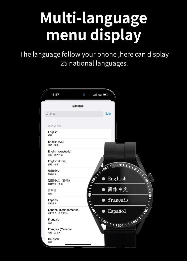 2024 New Smart Watch Men Women AMOLED 420*420 HD Screen Heart Rate Bluetooth Calls Waterproof SmartWatch Android IOS For Huawei