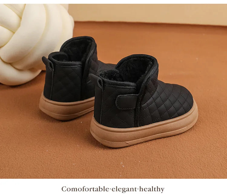 Winter Plush Boots For Children Soft Warm Velvet Snow Boots For Kids Anti-slippery Waterproof Boy's Girl's Winter Boots