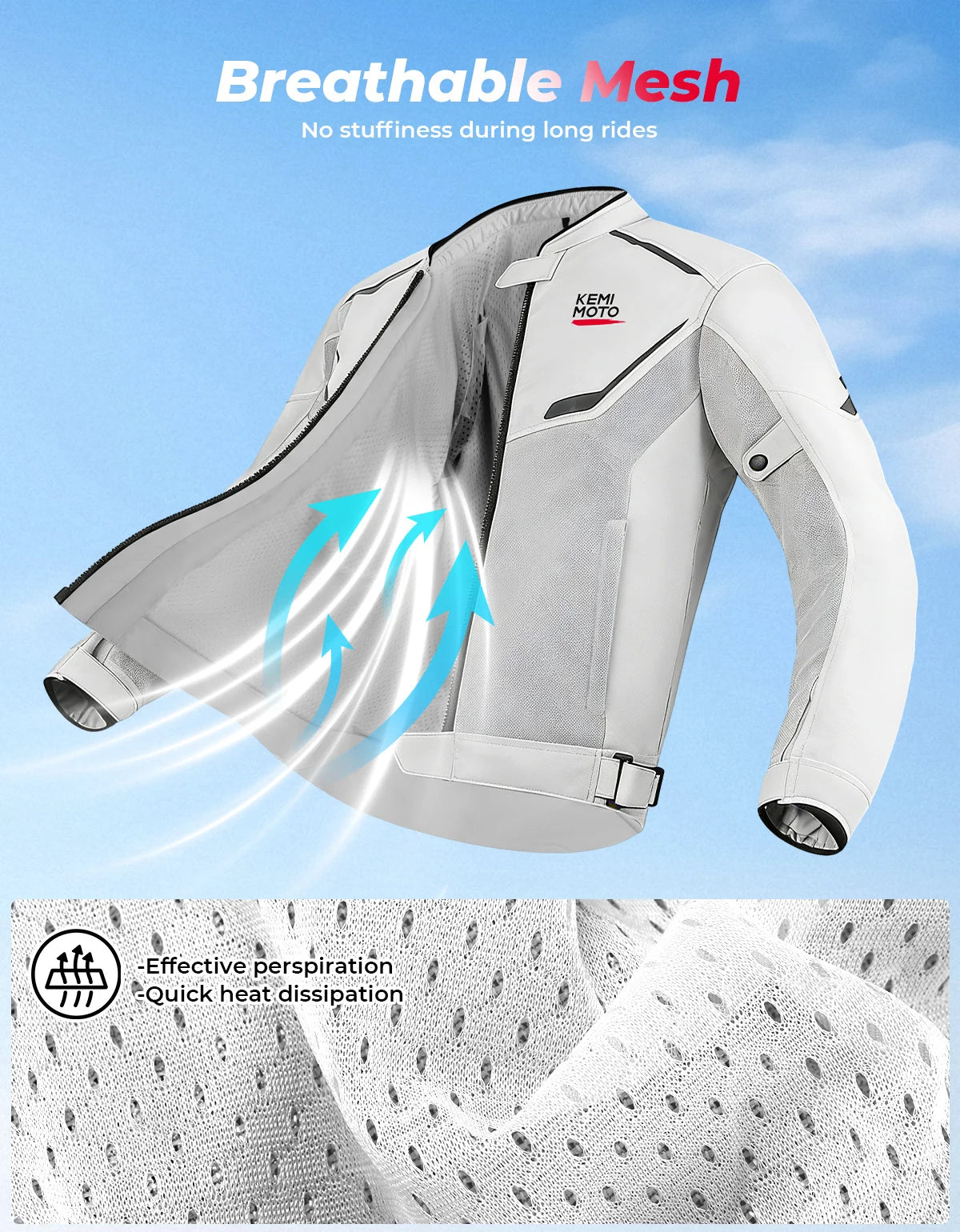 Motorcycle Riding Jacket for Men with CE Armored Protective Gear Cycling Biker Jacket Summer Breathable Soft Lining