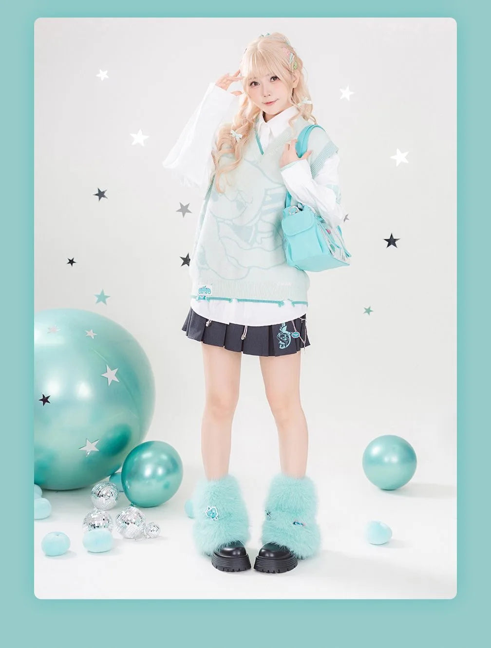 Moeyu Hatsune Miku Women Sweater Vest Sleeveless Vests Men Harajuku Winter Autumn Woman Clothing Top Knitwear Vest for JK Shirt