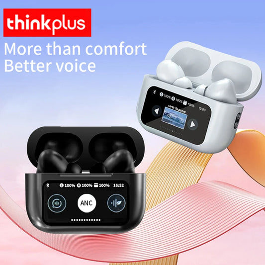 Original Thinkplus  Wireless  Headset Bluetooth Earphones With Color Multifunctional Touch Screen ANC Noise Reduction Headphones