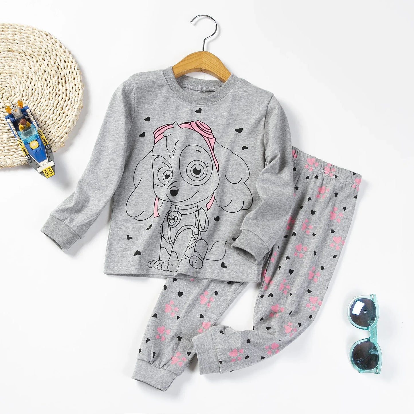 PAW Patrol New Spring Autumn Kids Pajamas Baby Boys Girls Cartoon Long Sleeve Round Neck Pyjamas Toddler Cotton Sleepwear Suits