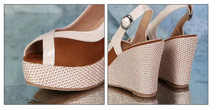 Size 33-40 Summer High Heel Wedges Sandals Female Peep Toe Leisure Platform Sandals Women Shoes