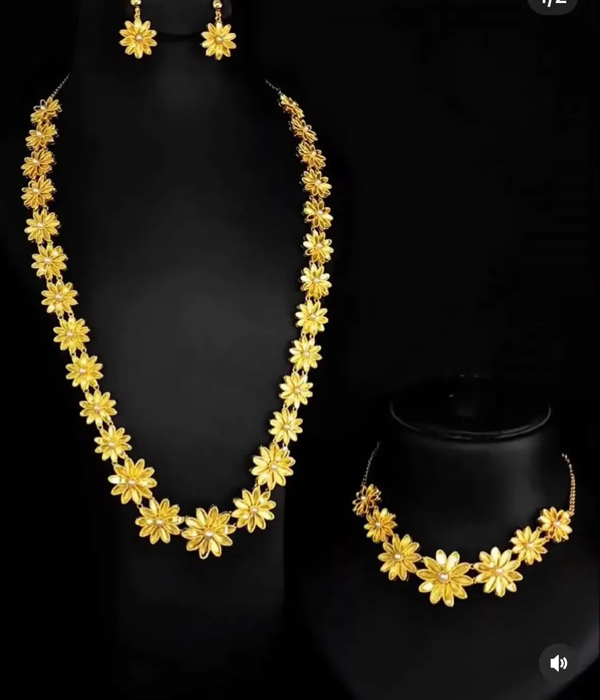 ACCKINGTrendy Fashion3PCS Luxury flower Indian Jewelry Sets For Women Wedding Party Indian Dubai Bridal jewelry Set