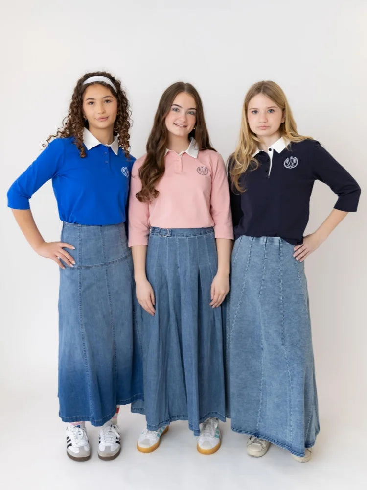 AP SS26 teen women loose contrast collar shirts girls ladies fashion cotton casual shirt tops clothing