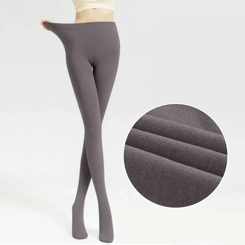 Women's Thermal Winter Tights Fleece Lined Sheer Velvet Pantyhose Thick Warm Leggings with Plush Inner Layer