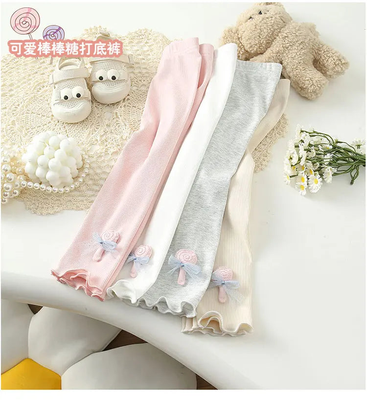 Girls' Spring and Autumn Leggings 2026 New Style for Little Girls, Fall Wear for Older Children, Children's Outerwear Pants, Trendy Autumn Pants