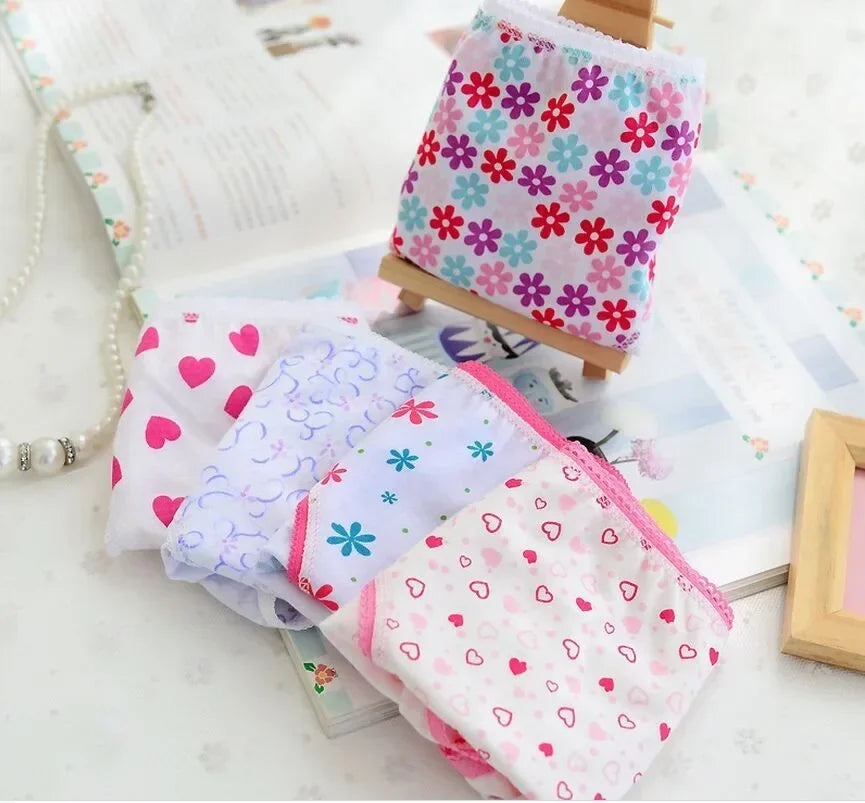 24pieces/Lot 100% Cotton Girls Underwear Chirdren Briefs Girls Panties  Kids Underwear2-12Years