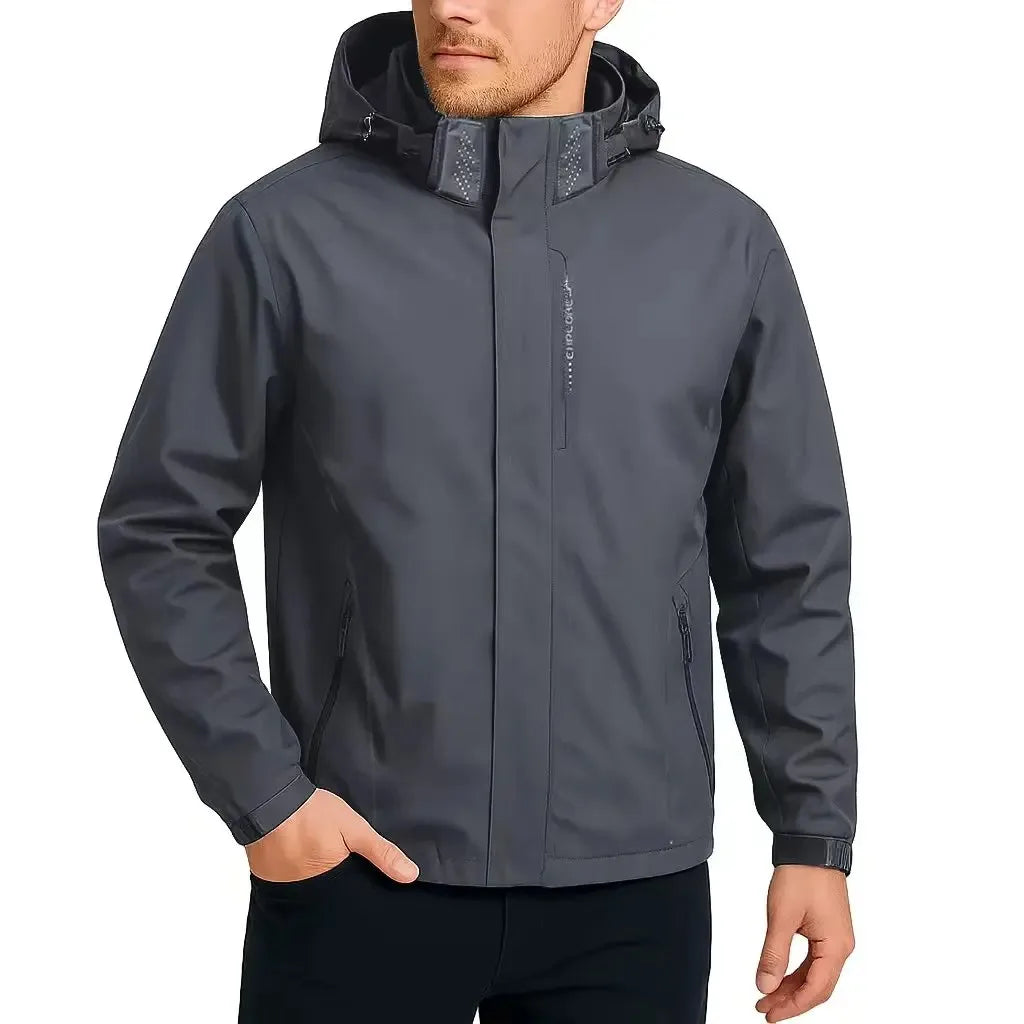 Men's Outdoor Jacket Windbreaker Waterproof Hot Sale Hooded Climbing Hiking Punching Jacket Autumn Spring Male Clothing