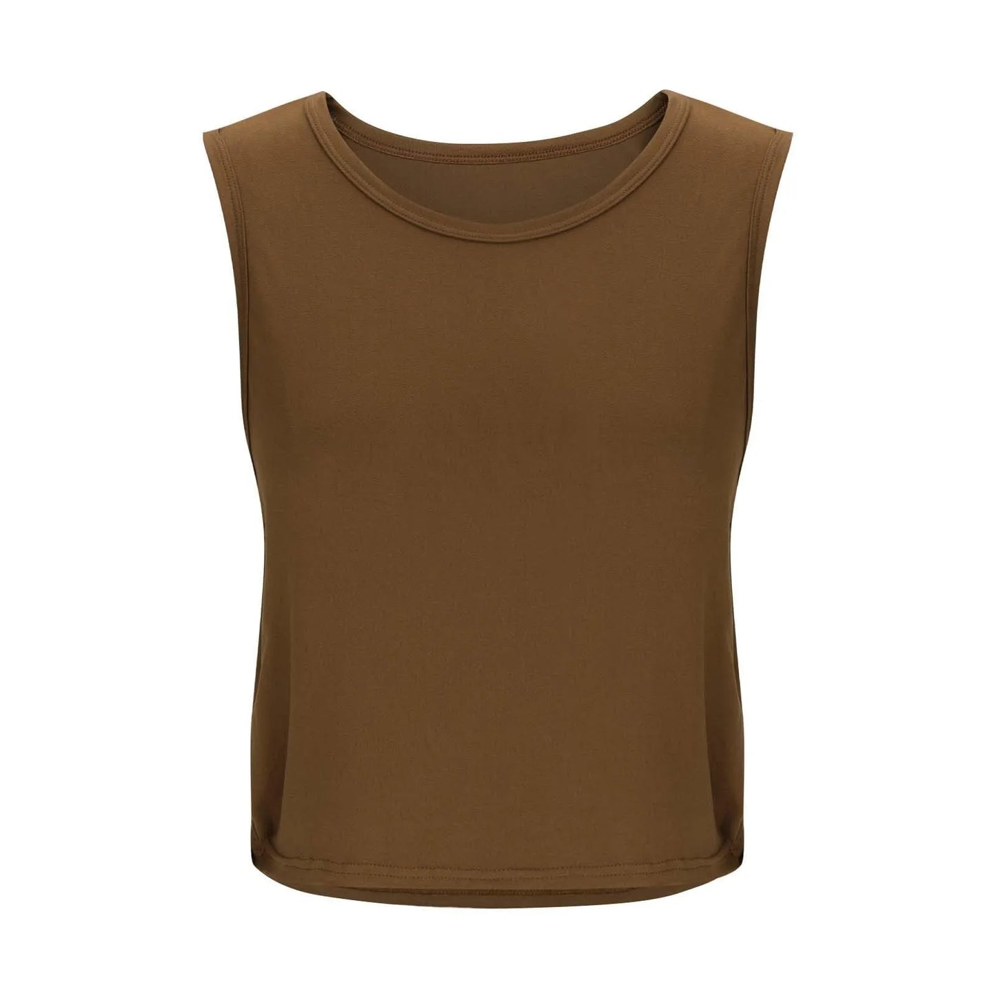 Women Sleeveless Yoga Tops Athletic Vest Breathable Blouse Cover Up Gym Workout Cool T-Shirt Running Short Tank Crop Top
